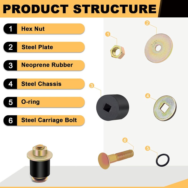 Siptenk 3/4" Freeze Rubber Expansion Plug 8 pcs, Automotive Rubber Expandable Freeze Plugs for Engine - Image 4